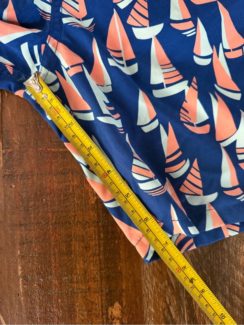 Tom & Teddy Men’s XXL Bright Blue Sailboat Print Swim Trunks | SKU 0718